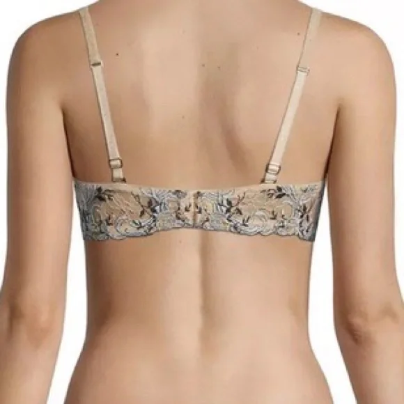 La Perla Altea Wired Lace Bralette 36C Nude NWT Embroidered Lingerie